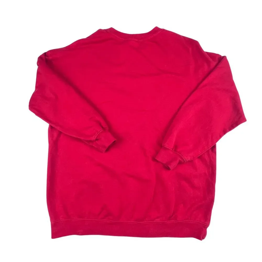 H & M Sweatshirt Red Disney Mickey Mouse Cartoon Character Oversized Sweater - Picture 6 of 8
